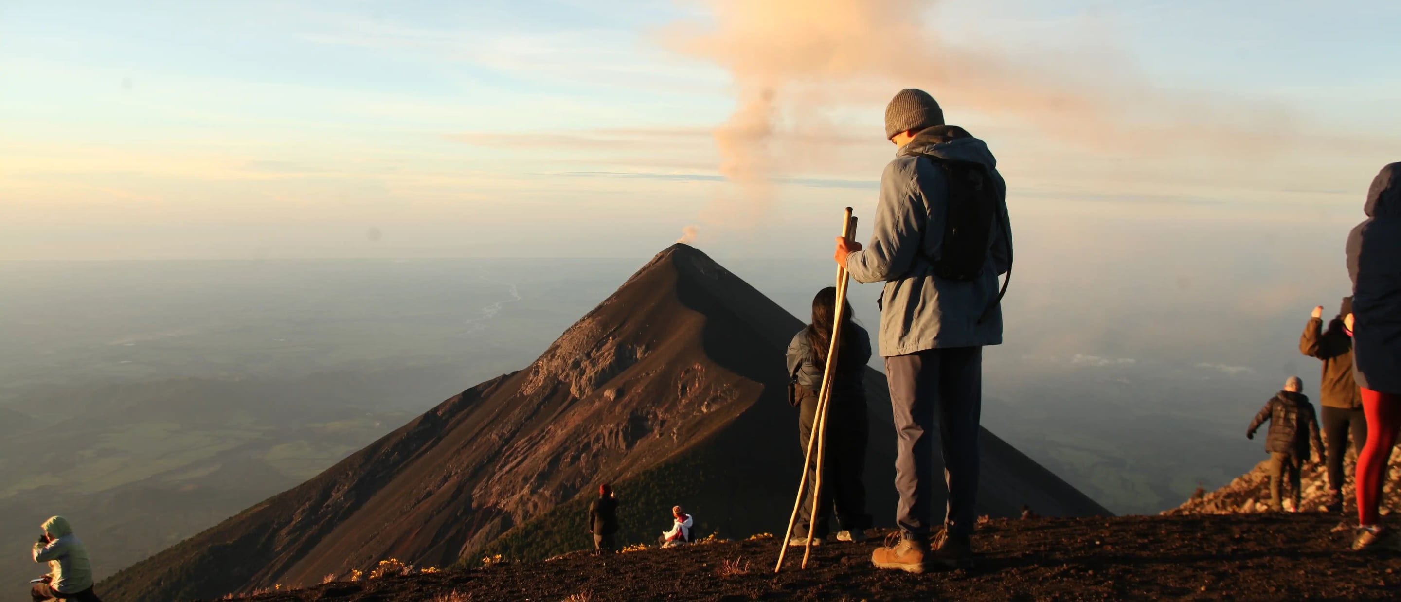 Sunrise hike on a volcano near Antigua Guatemala